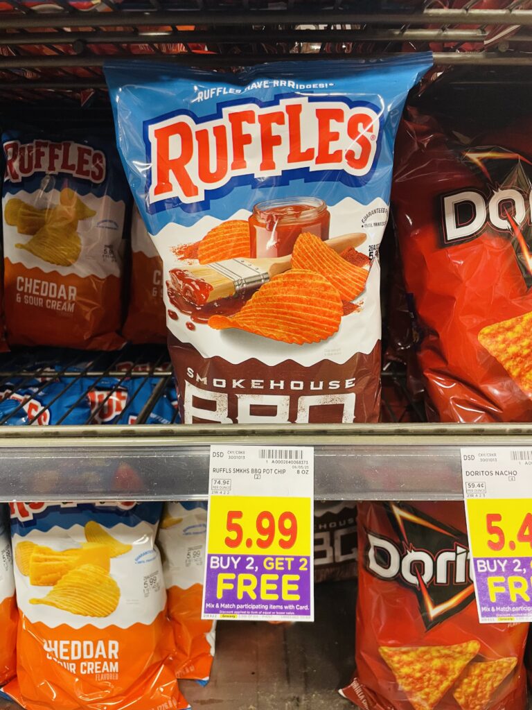 ruffles, cheetos and doritos kroger shelf image (1)