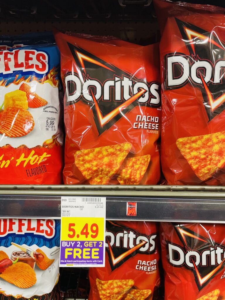 ruffles, cheetos and doritos kroger shelf image (1)