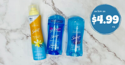 secret deodorant and spray kroger krazy