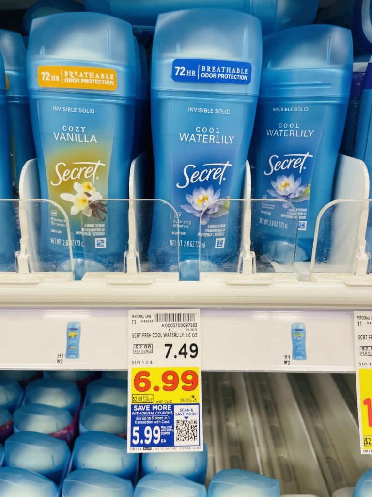 secret deodorant kroger shelf image (5)