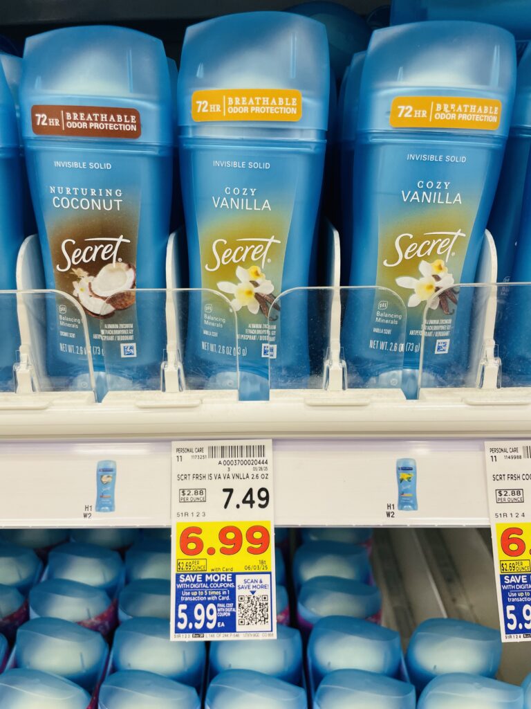 secret deodorant kroger shelf image (5)