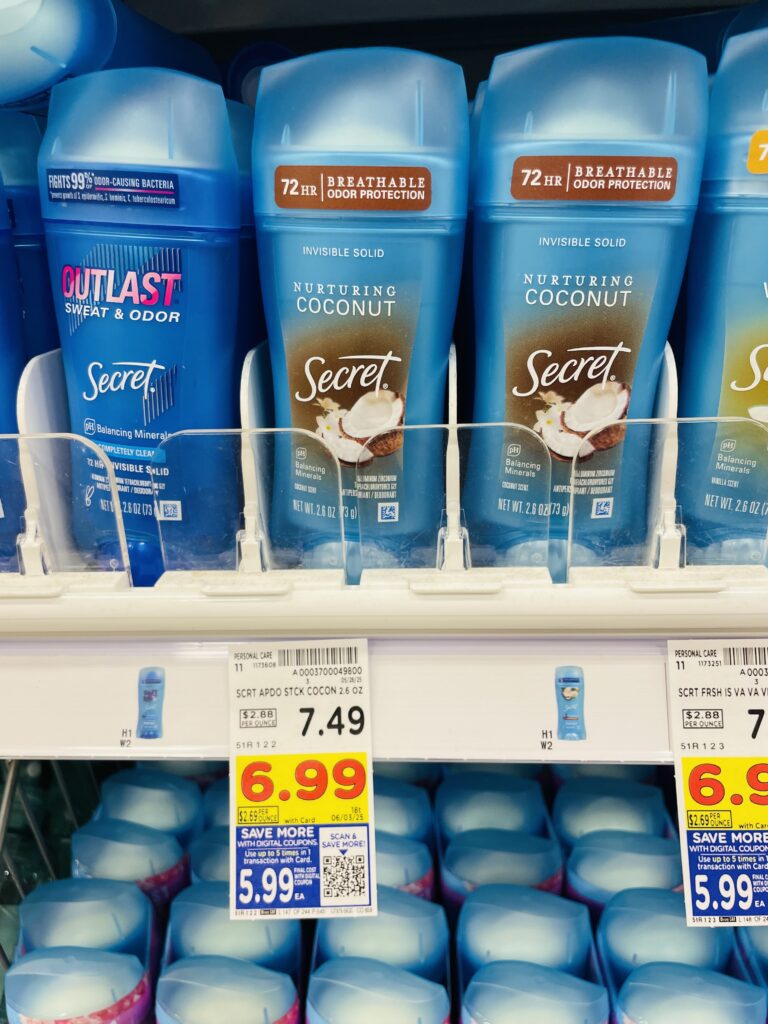 secret deodorant kroger shelf image (5)