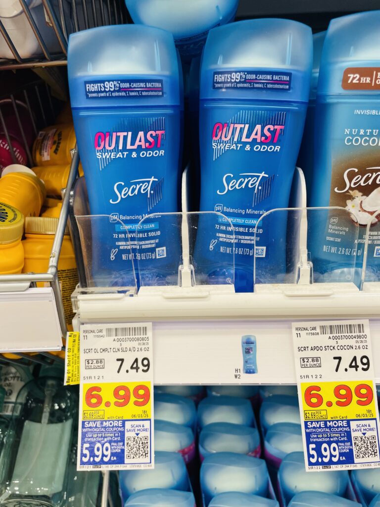secret deodorant kroger shelf image (5)