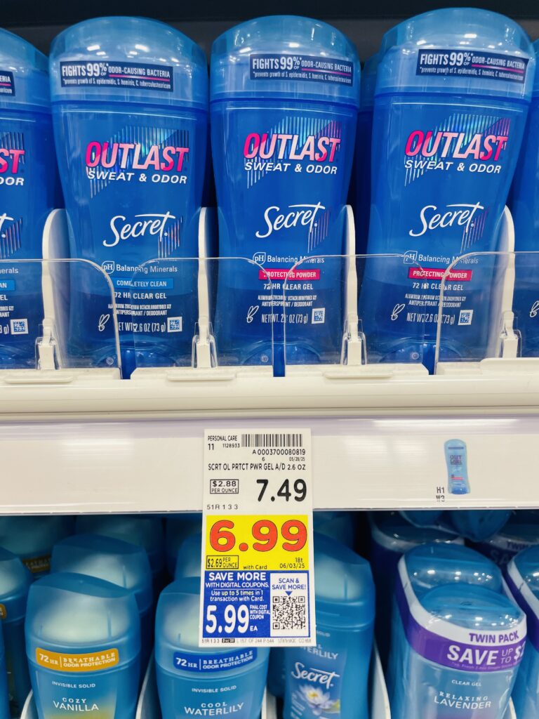 secret deodorant kroger shelf image (5)