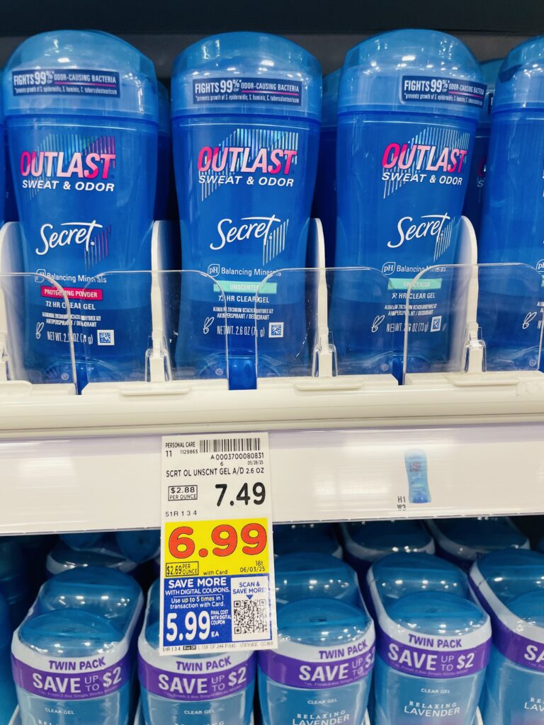 secret deodorant kroger shelf image (5)