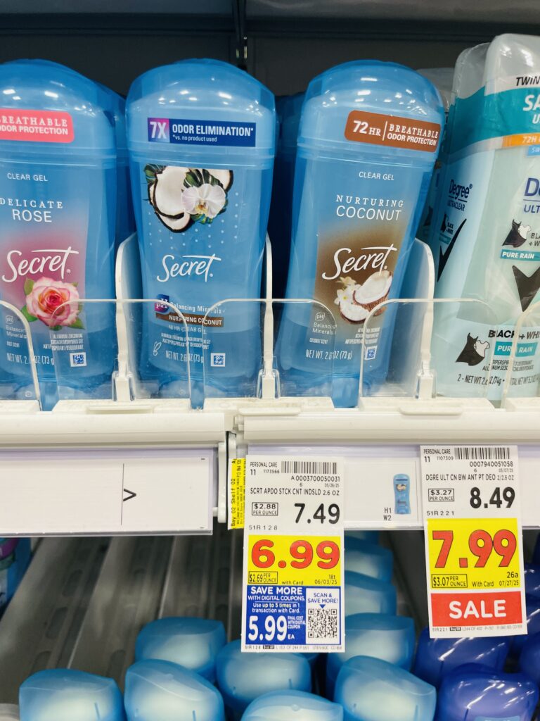 secret deodorant kroger shelf image (5)