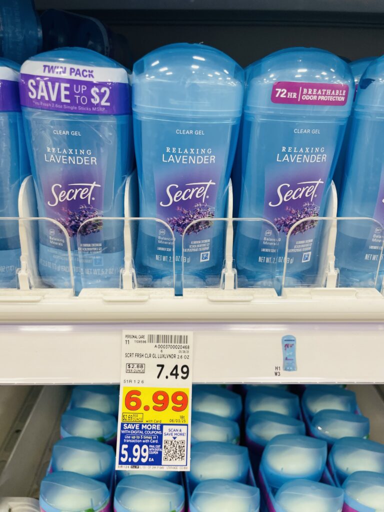 secret deodorant kroger shelf image (5)