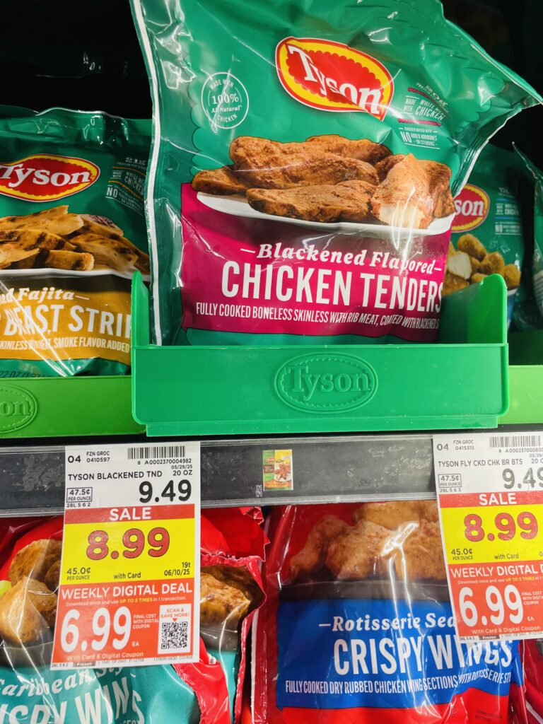 tyson frozen chicken kroger shelf image (1)
