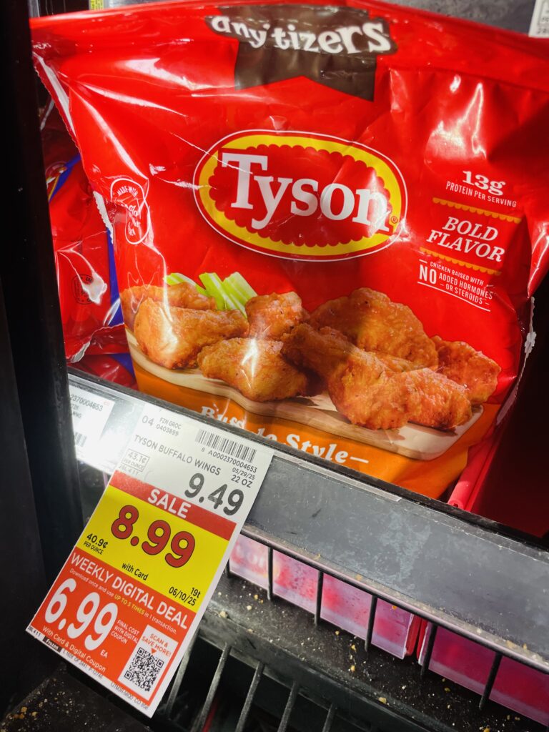 tyson frozen chicken kroger shelf image (1)