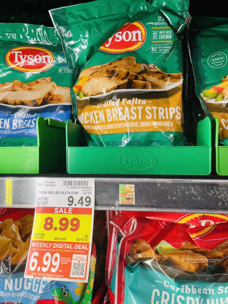 tyson frozen chicken kroger shelf image (1)