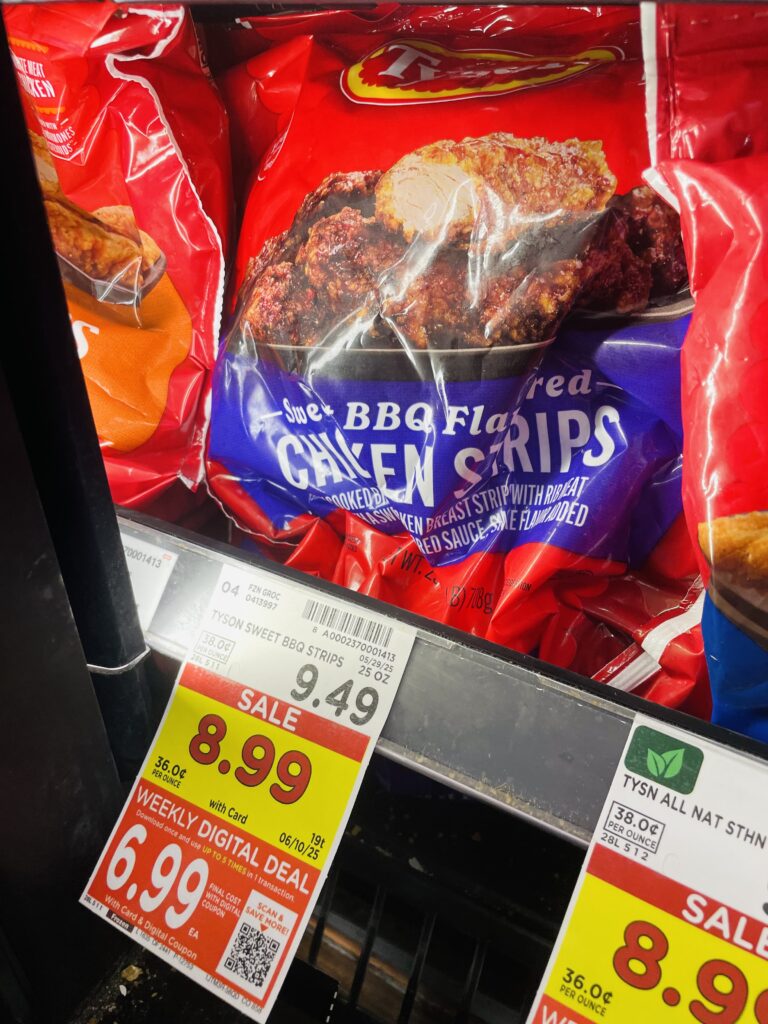 tyson frozen chicken kroger shelf image (1)