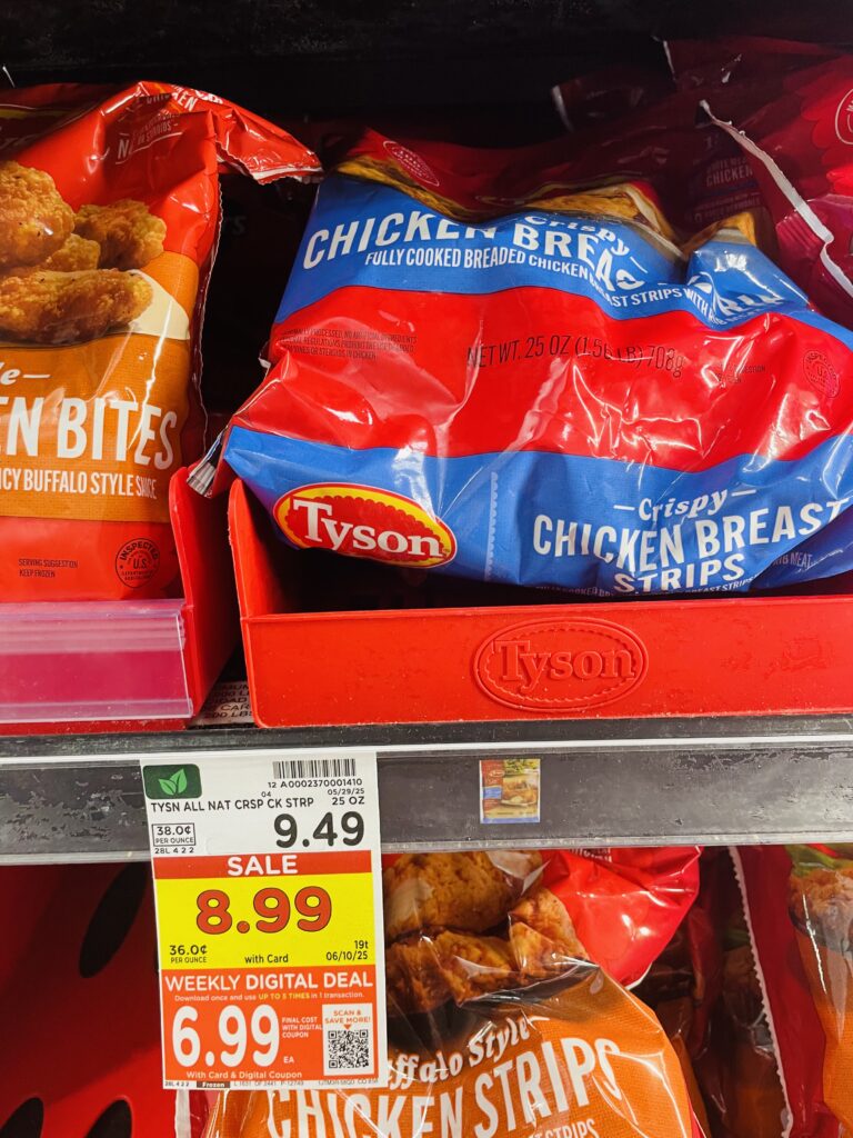 tyson frozen chicken kroger shelf image (1)