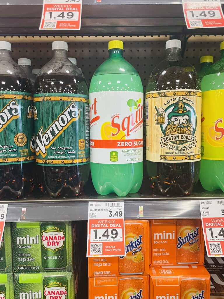 2 liter pop kroger shelf image