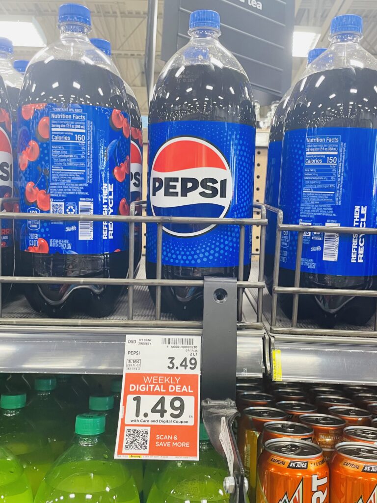 2 liter pop kroger shelf image