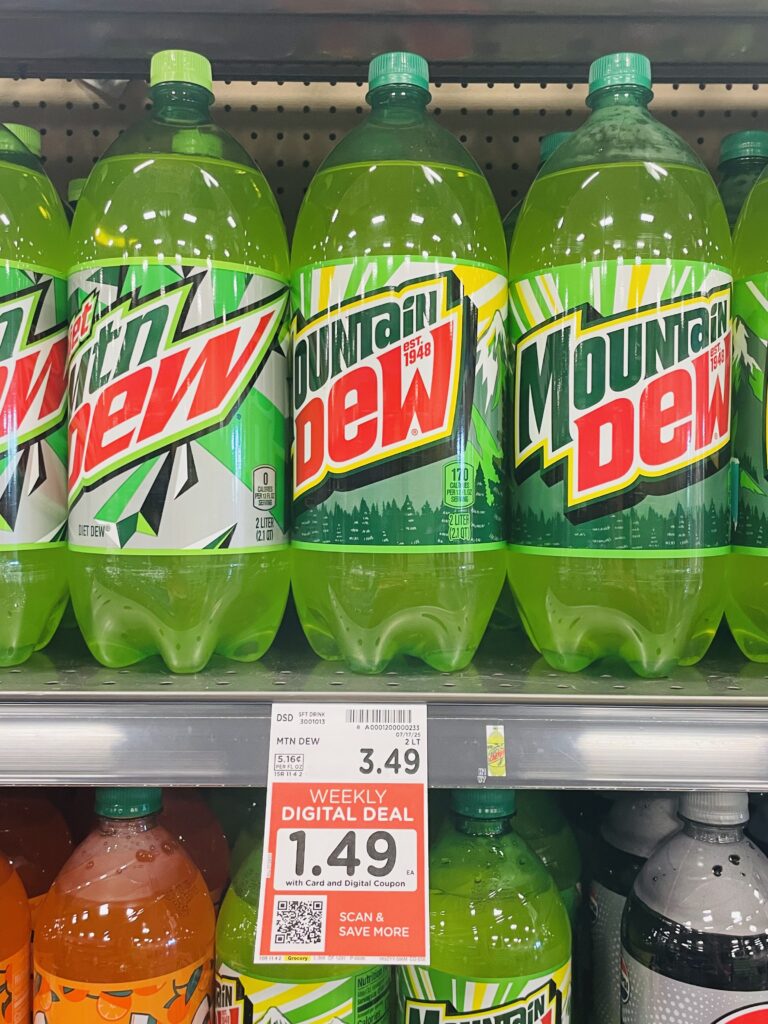 2 liter pop kroger shelf image