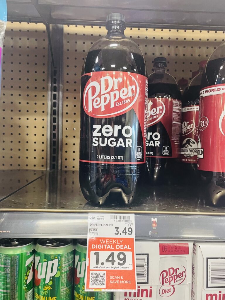 2 liter pop kroger shelf image