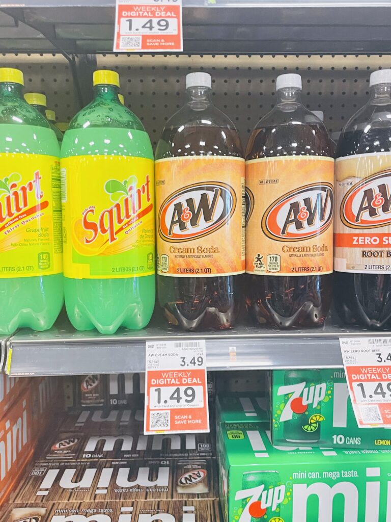 2 liter pop kroger shelf image