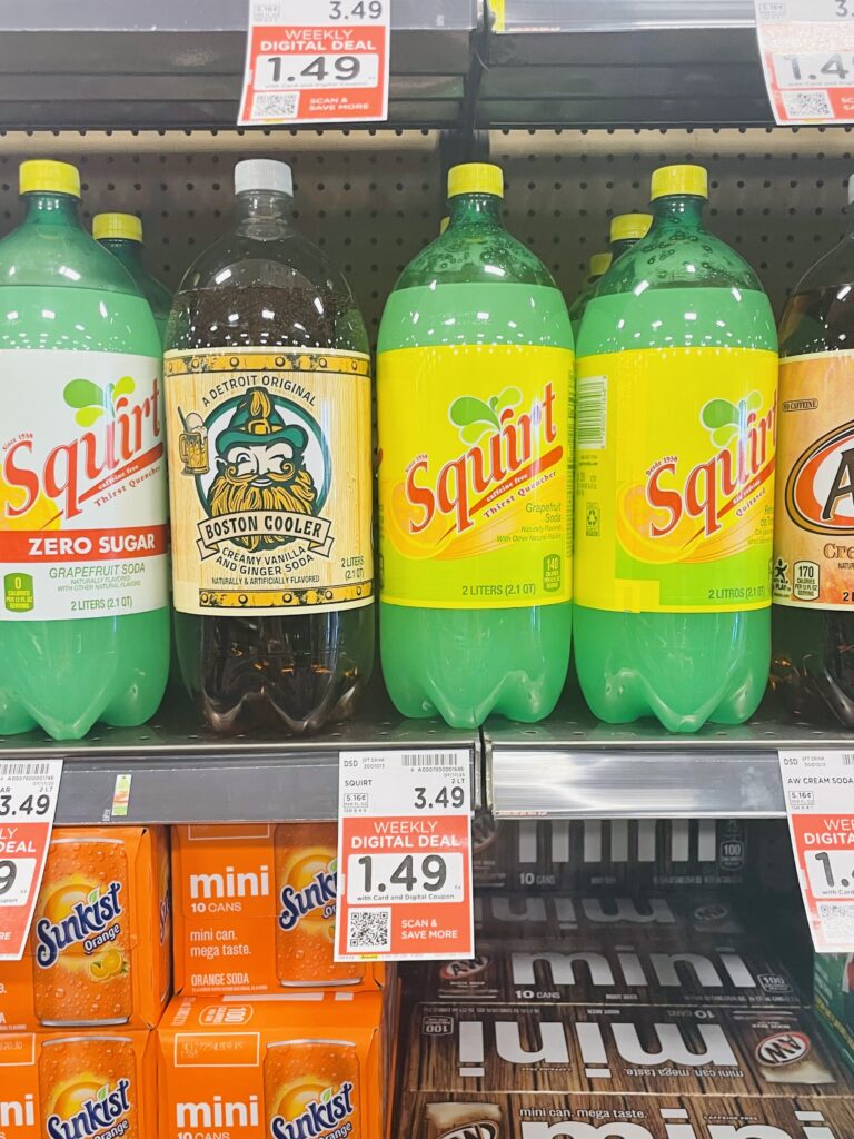 2 liter pop kroger shelf image