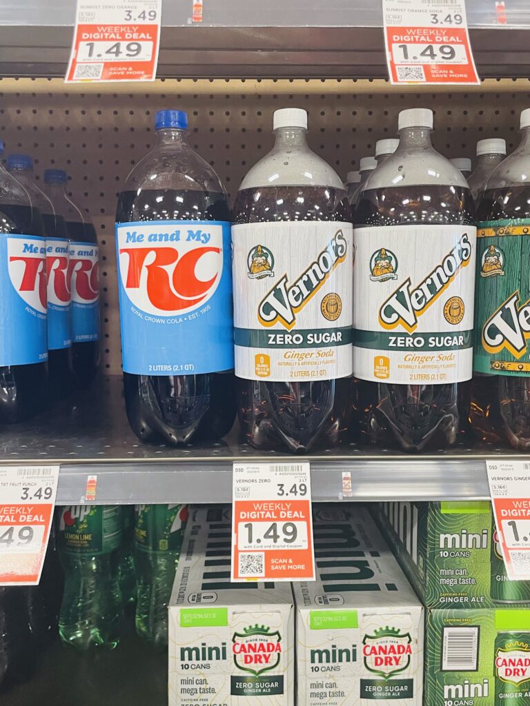 2 liter pop kroger shelf image