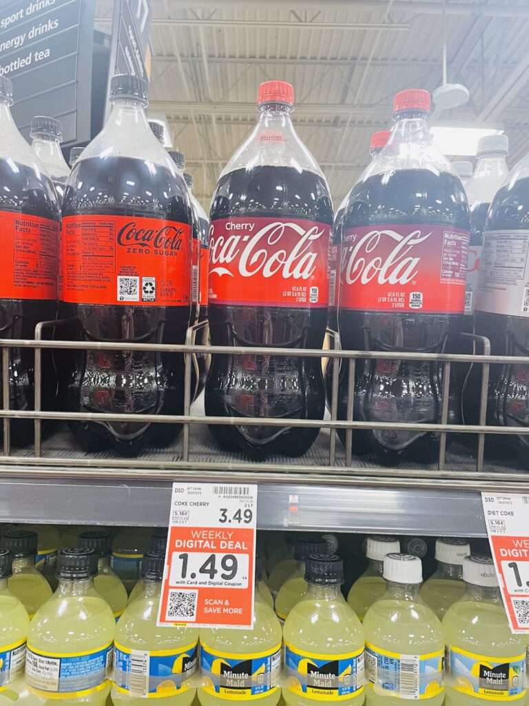 2 liter pop kroger shelf image