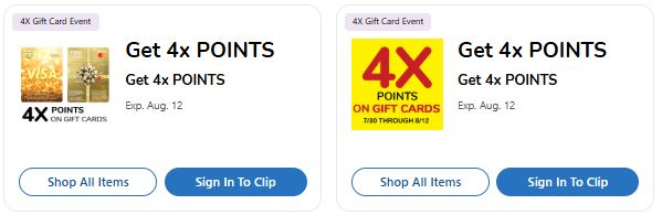4x fuel points gift cards kroger