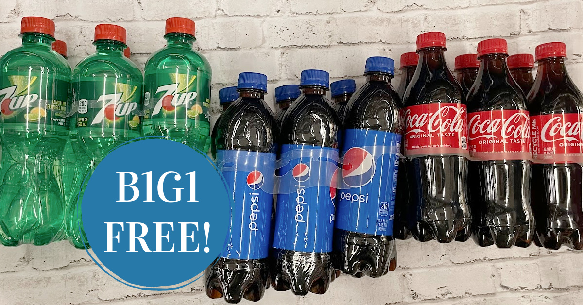 Coca-Cola, Pepsi and Canada Dry Bottles are B1G1 FREE! - Kroger Krazy
