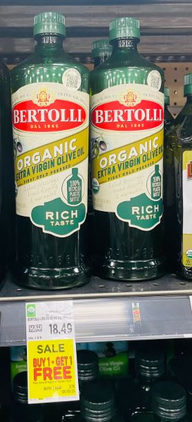 Bertolli Organic Extra Virgin Olive Oil Kroger Shelf Image