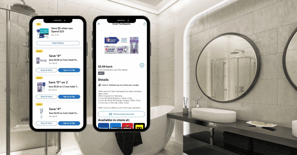 Crest Toothpaste Kroger Digital Coupons and Ibotta Rebate