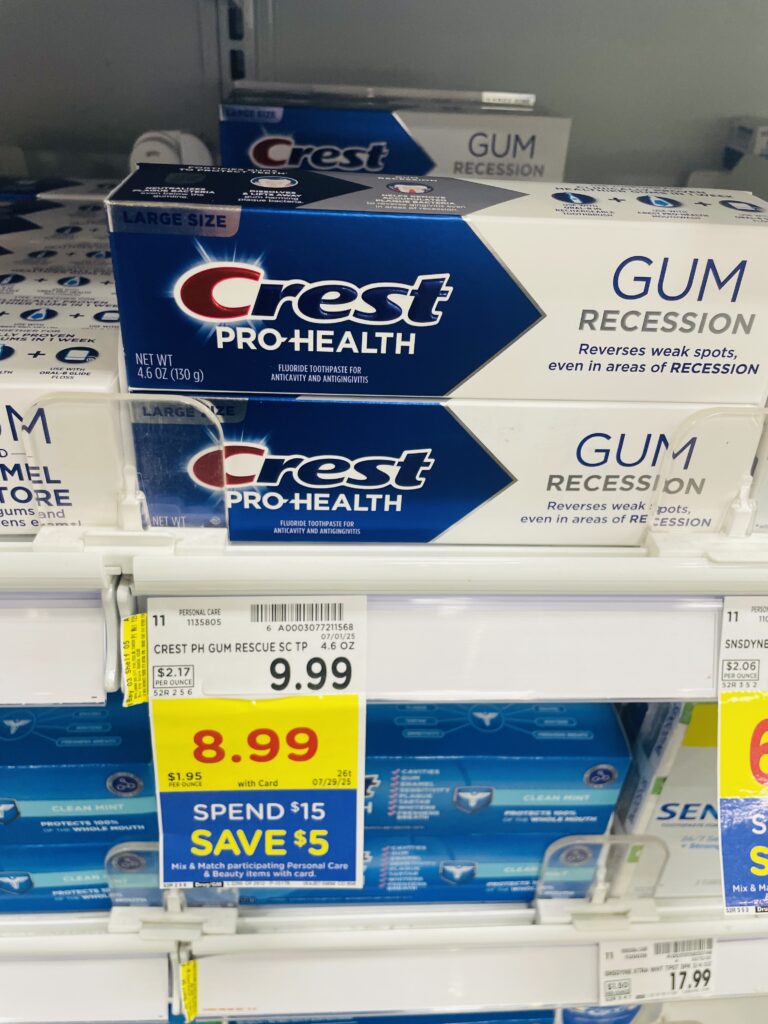 Crest Toothpaste Kroger Shelf Image
