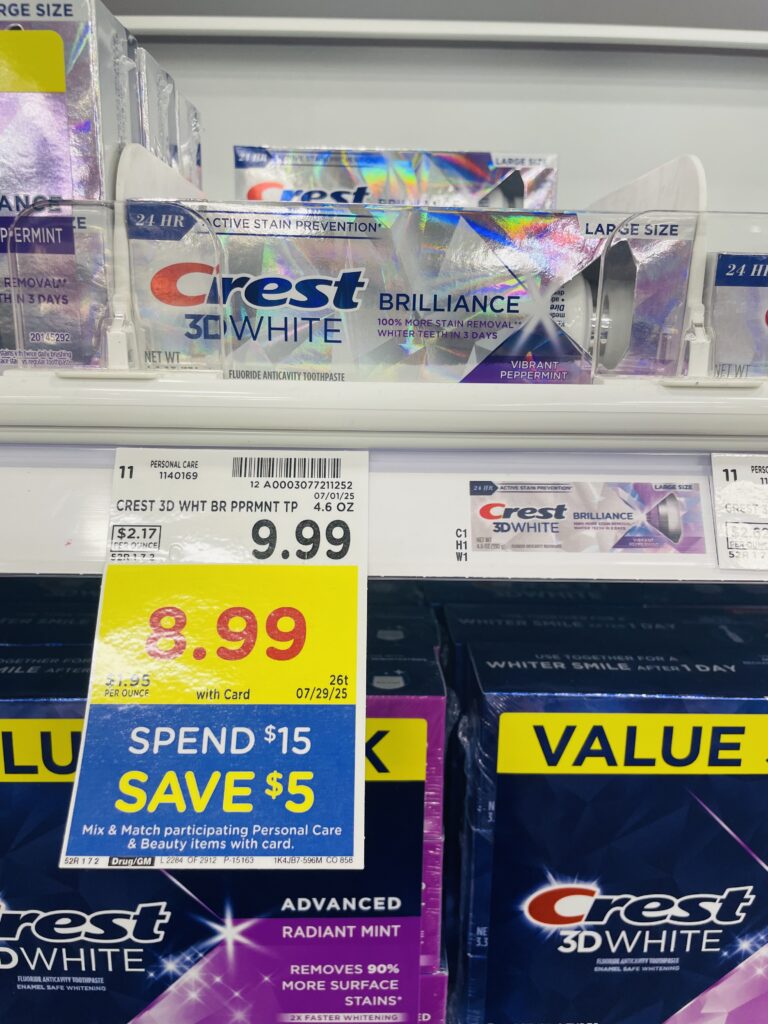 Crest Toothpaste Kroger Shelf Image