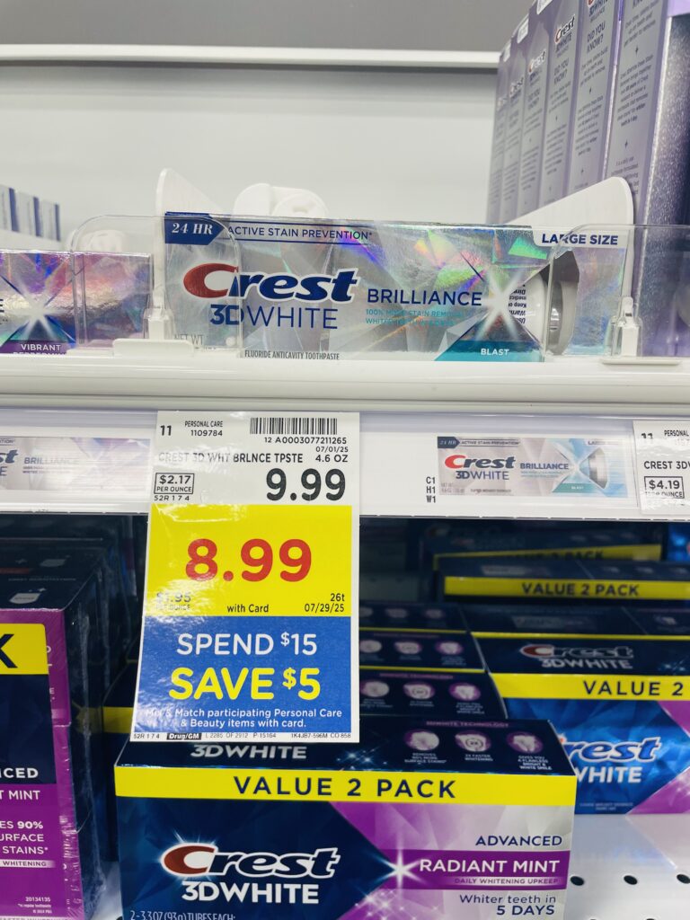 Crest Toothpaste Kroger Shelf Image
