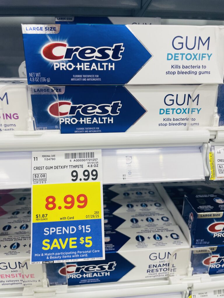 Crest Toothpaste Kroger Shelf Image