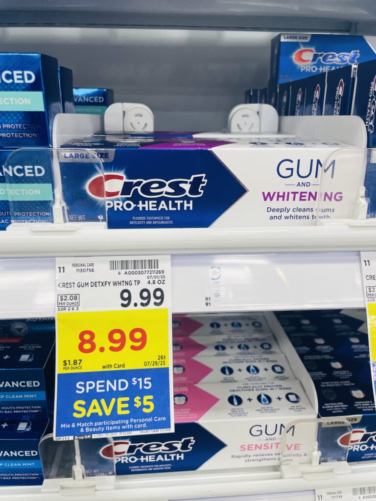 Crest Toothpaste Kroger Shelf Image