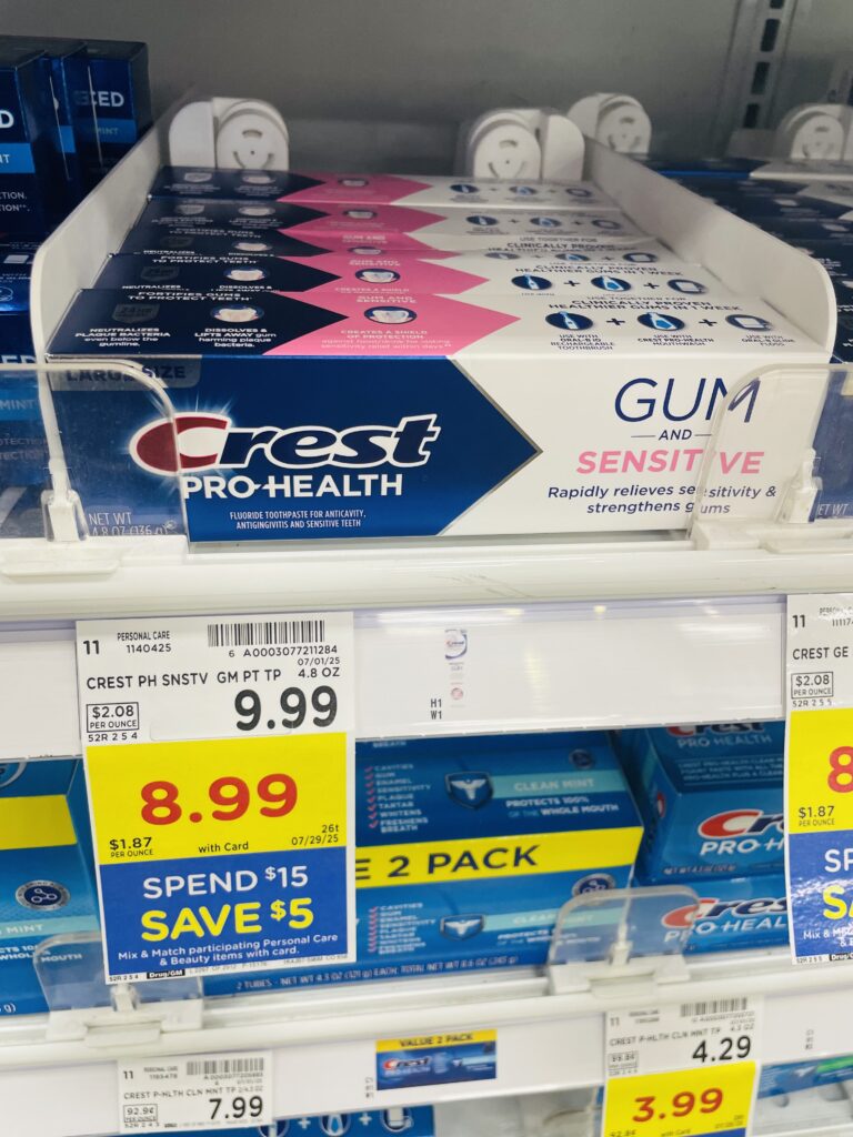 Crest Toothpaste Kroger Shelf Image