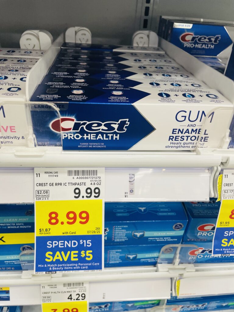 Crest Toothpaste Kroger Shelf Image
