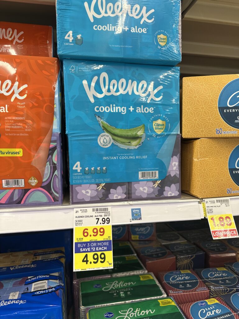 Kleenex Tissues Kroger Shelf Image