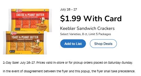 Kroger 2 day sale