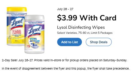 Kroger 2 day sale