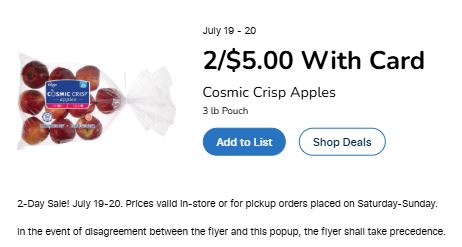 Kroger Two Day Sale
