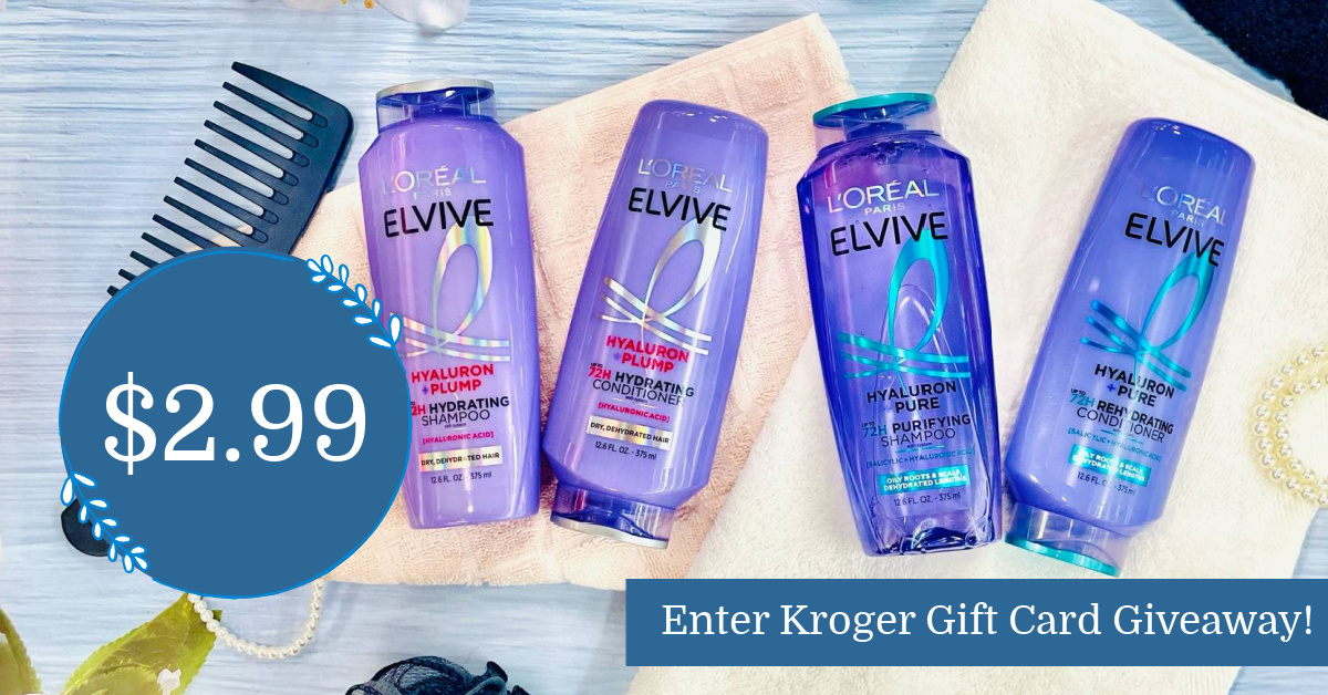 L'Oreal Paris Elvive Shampoo & Conditioner is ONLY $2.99 + Enter