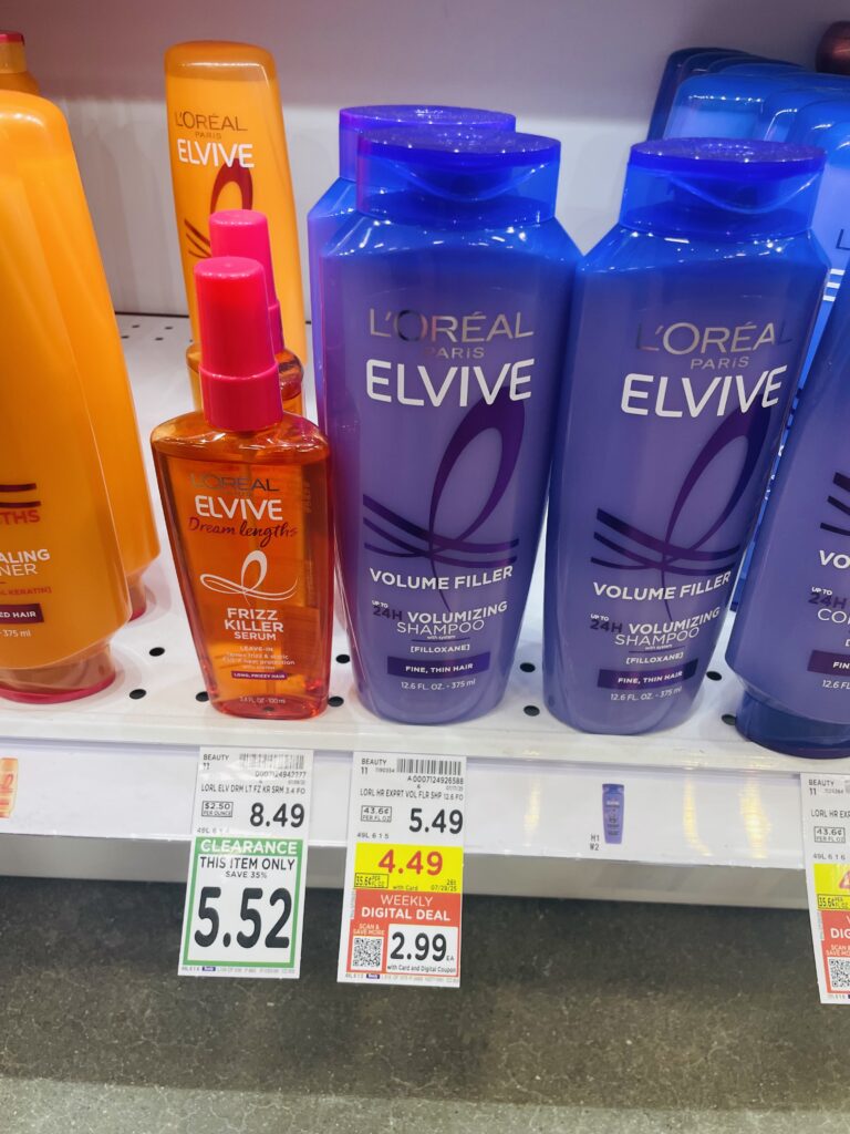 L'Oreal Paris Elvive Shampoo & Conditioner Kroger Shelf Image