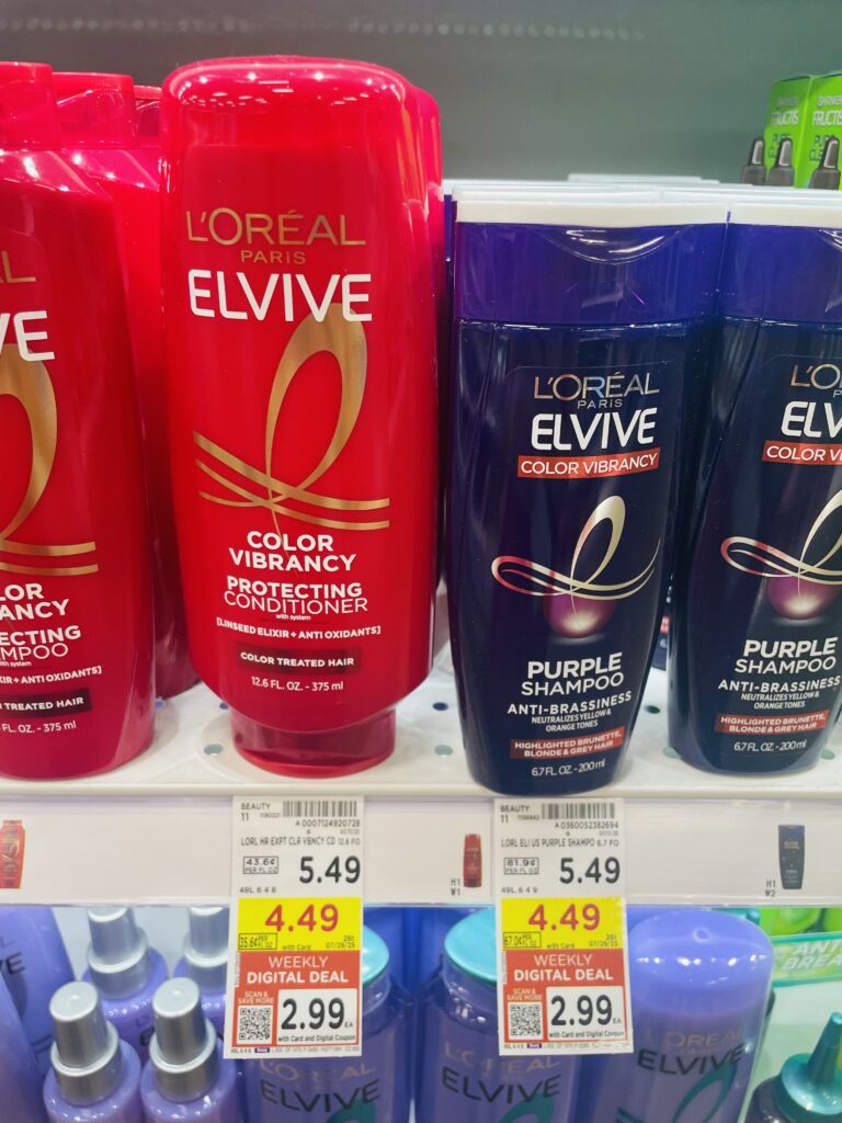 L'Oreal Paris Elvive Shampoo & Conditioner Kroger Shelf Image