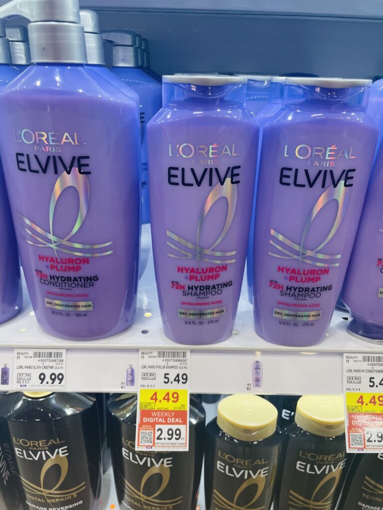 L'Oreal Paris Elvive Shampoo & Conditioner Kroger Shelf Image