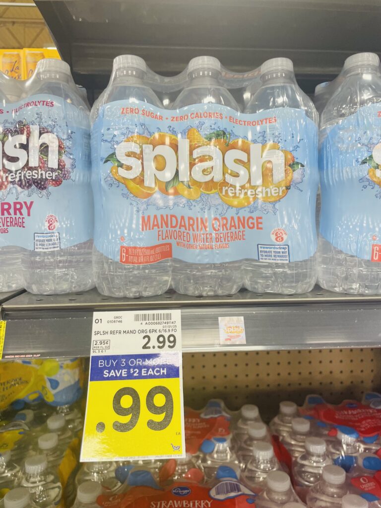 Splash water Kroger Shelf Image