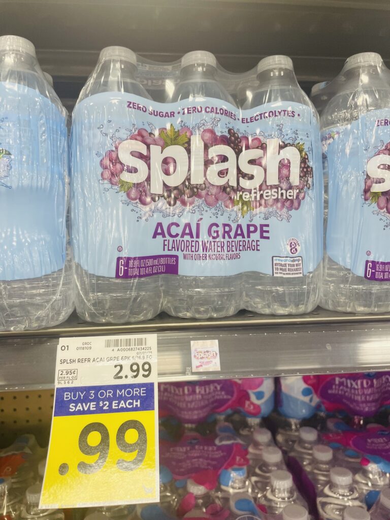 Splash water Kroger Shelf Image