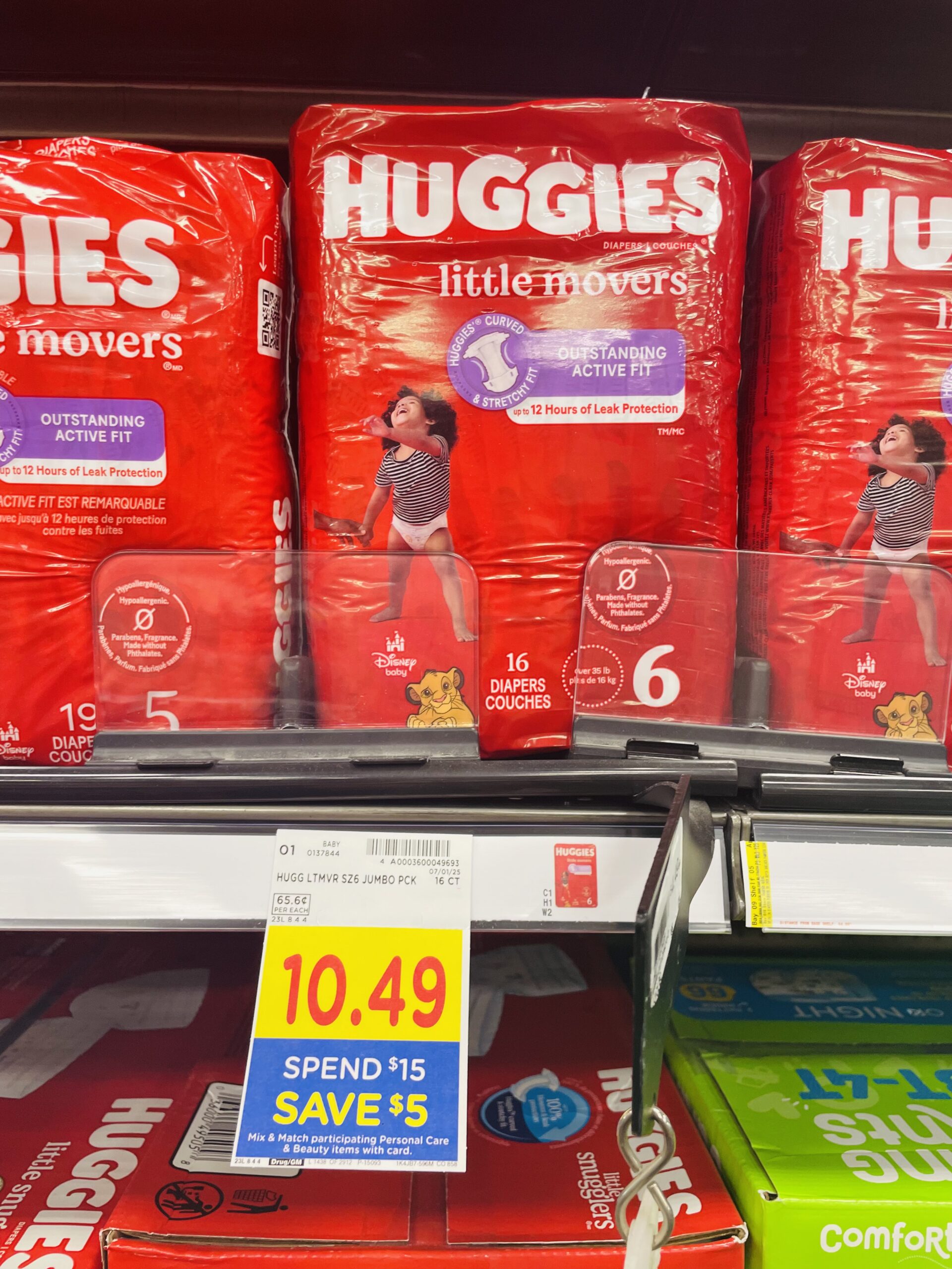 huggies diapers kroger shelf image