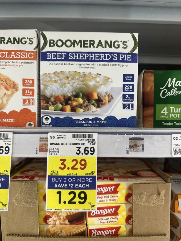 boomerang pot pie kroger shelf image