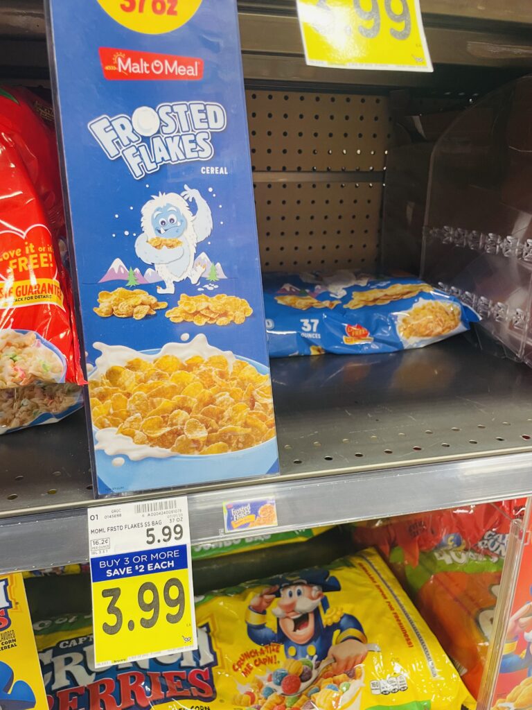 Malt-O-Meal Cereal Kroger Shelf Image