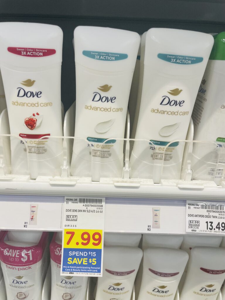Dove Deodorant Kroger Shelf Image