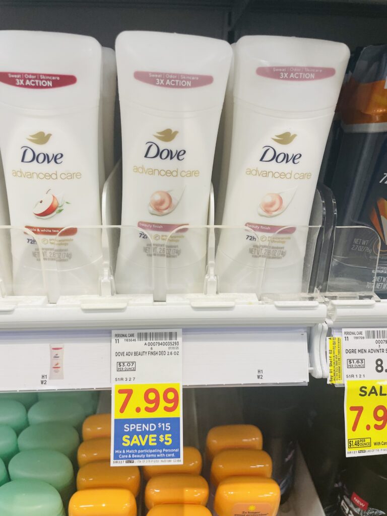 Dove Deodorant Kroger Shelf Image
